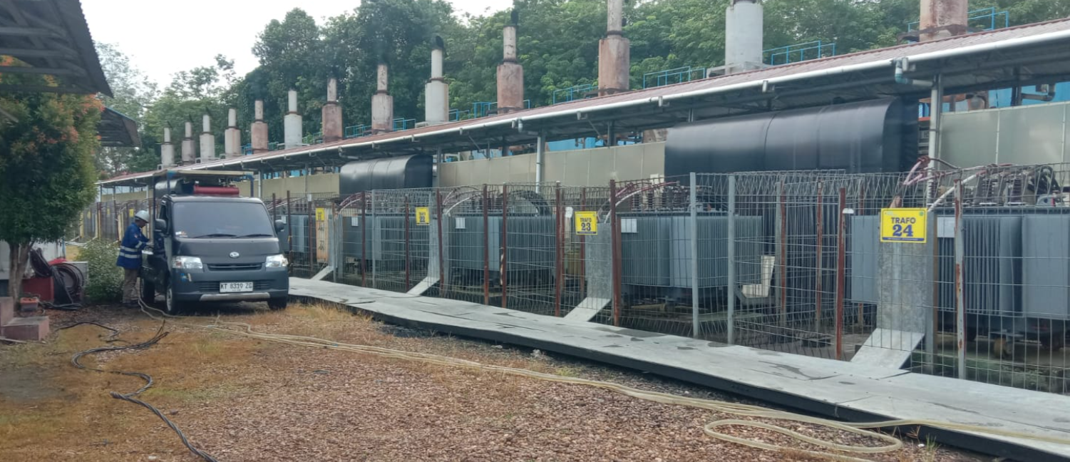 Pemeliharaan Trafo Yard Substation Gardu Induk Sumatera PT Madina